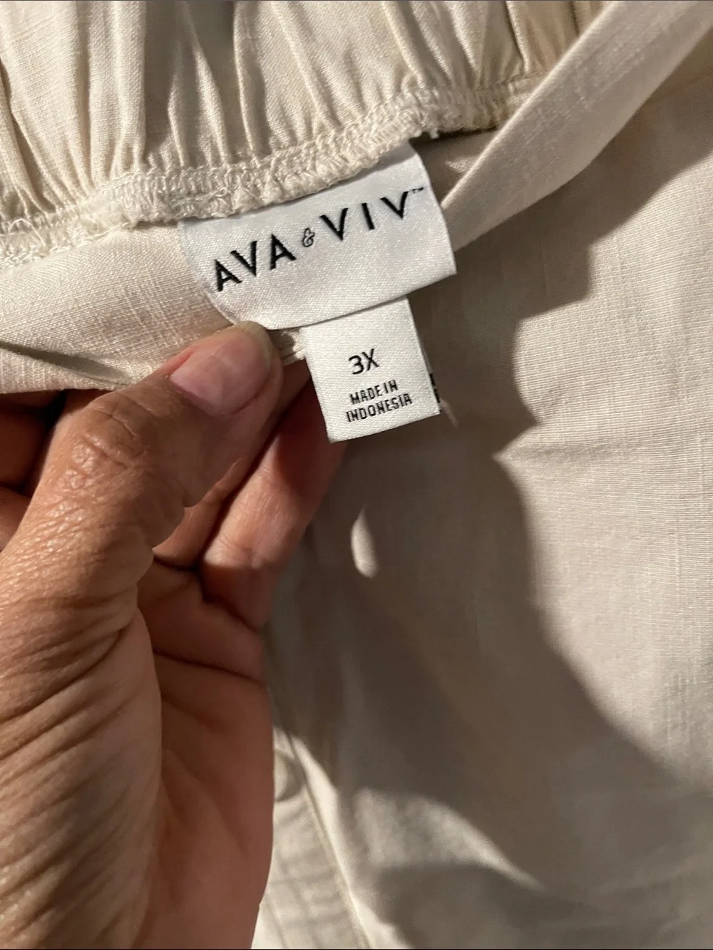 Ava & Viv Cream Button-Front Chino Maxi Skirt 3X NEW